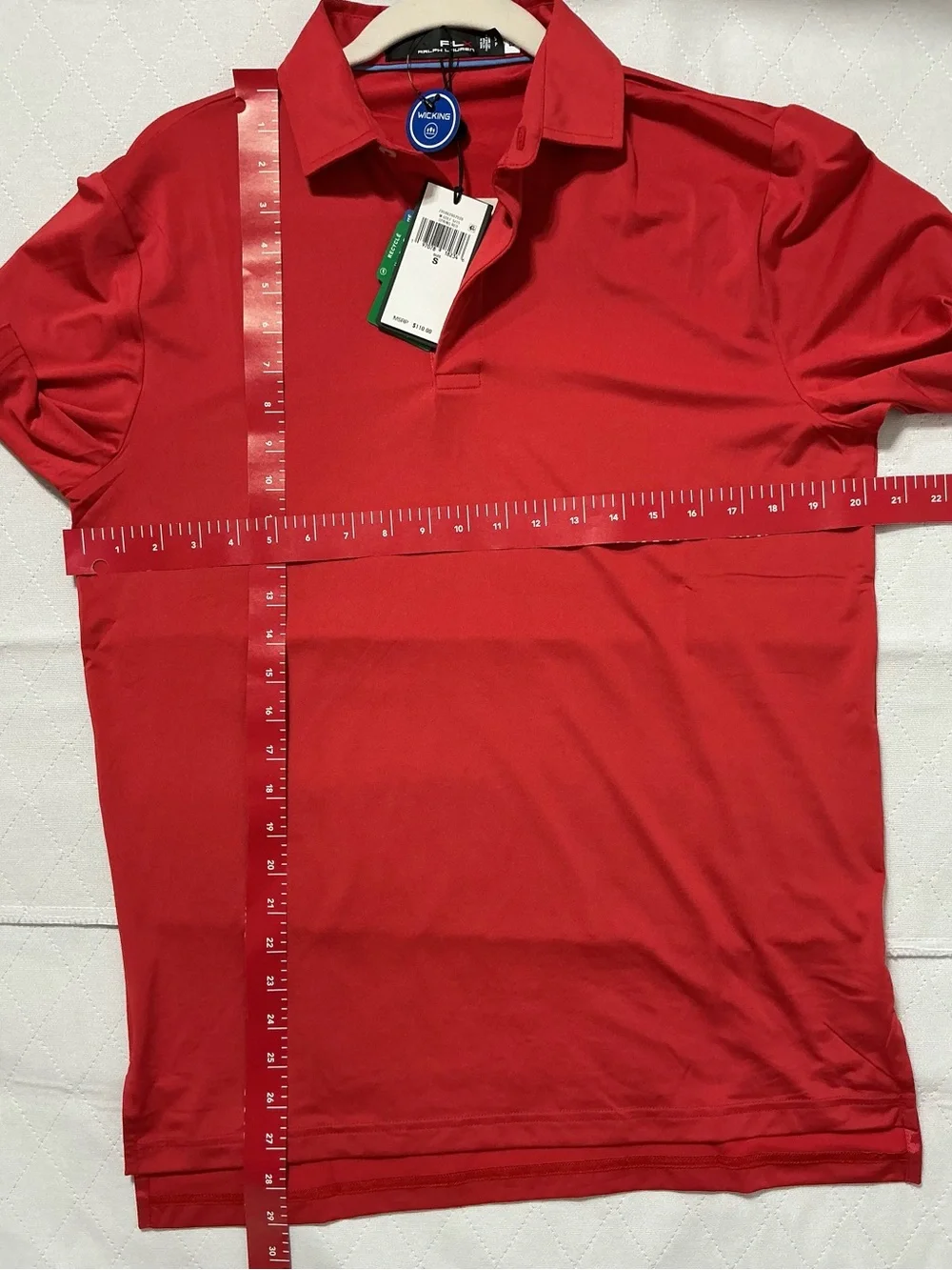 NWT Ralph Lauren RLX Mens Performance Golf Polo Shirt Red Size S MSRP $118